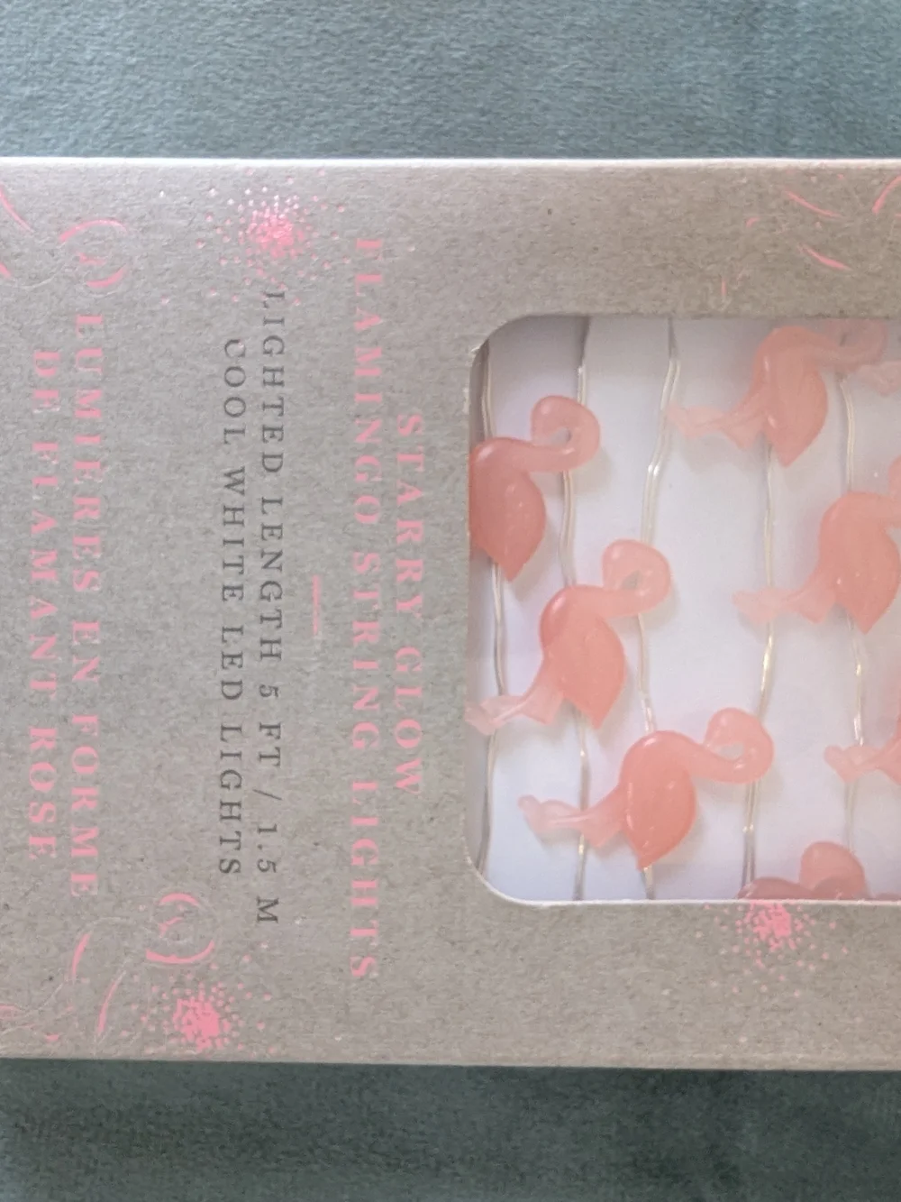 Indigo Pink Flamingo Starry Glow Led String Lights - Pink